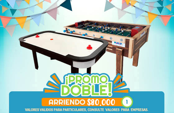 promo Doble: Taca taca y mesa de hockey