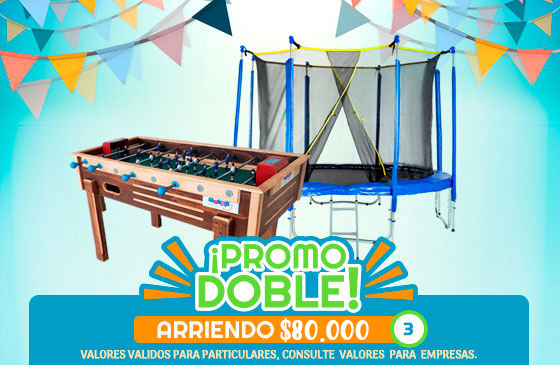 Promo Doble: Cama elástica y taca taca