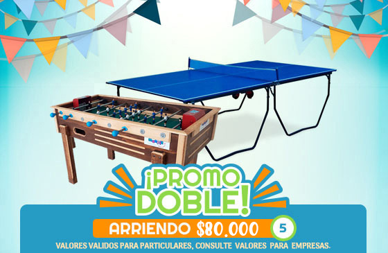 Promo Doble: Mesa de ping pong y taca taca